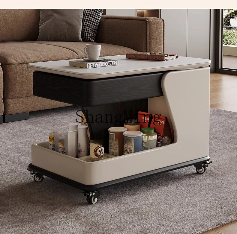 FG removable sofa side few trolleys rock slabs multi-functional lifting solid wood creative living room home