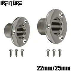 22mm/25mm Boat Floor Deck Drain Marine Grade Compact for Ship Yacht Deck Drainage Stainless Steel Marine Hardware Accessories