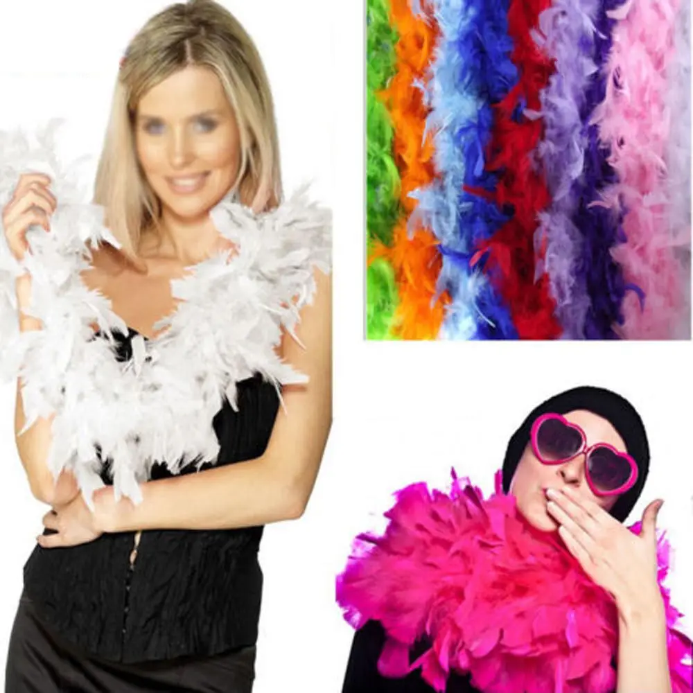 2M Feather Boa Strip Fluffy Craft Costume Fancy Dress Wedding Party Decoration Apparel Sewing & Fabric