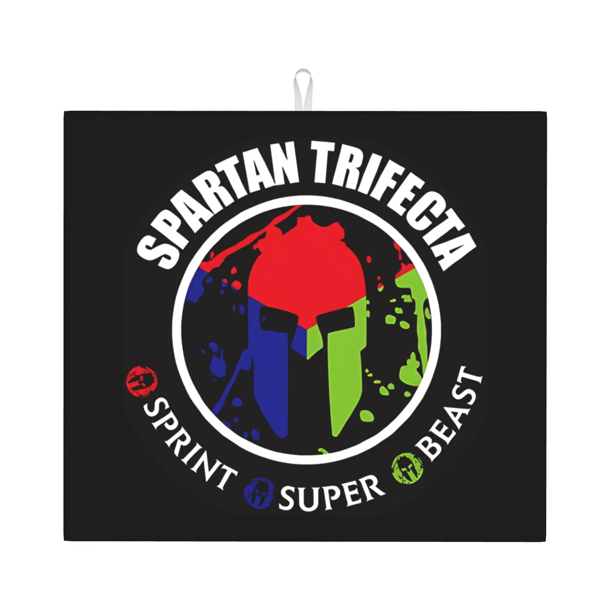 Spartan Race Sparta Spirit Non Slip Kitchen Counter Protector Mat Barware Tableware Reusable  Bathroom Drying Mat For Kitchen