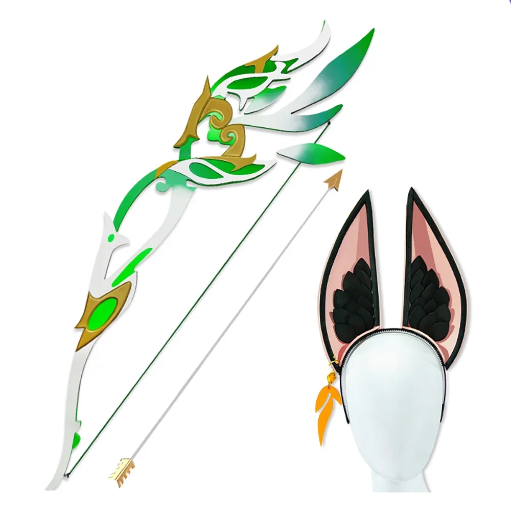 

Genshin Impact Tighnari Cosplay Weapon EVA Headdress Hunter's Path Bow and Arrow Cosplay Accessories