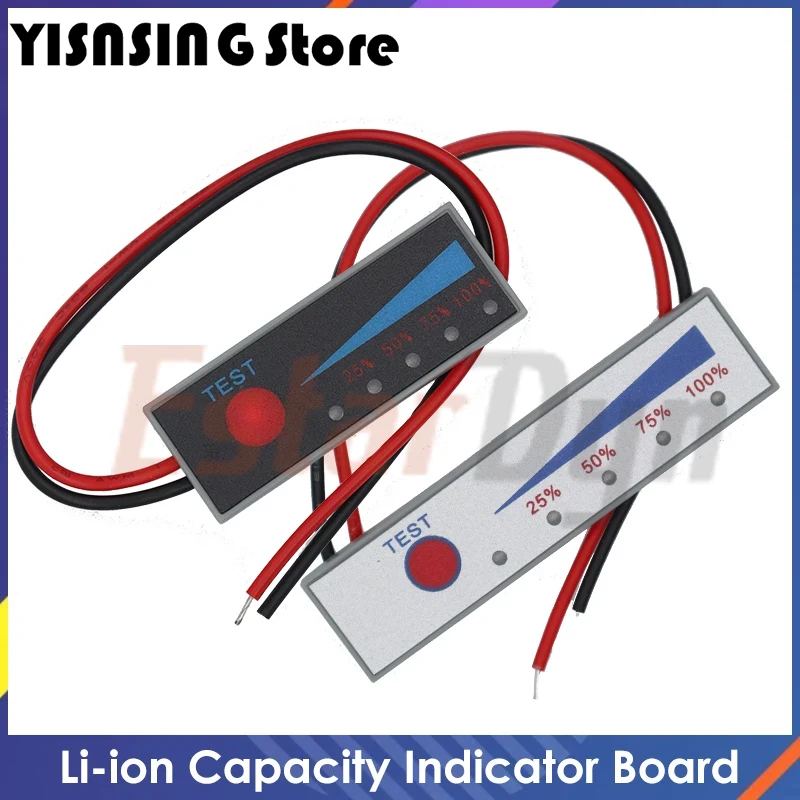 1S 2S 3S 4S 5S 4.2V-21V Lithium Battery Li-po Li-ion Capacity Indicator Board Power Display Charge LED Tester