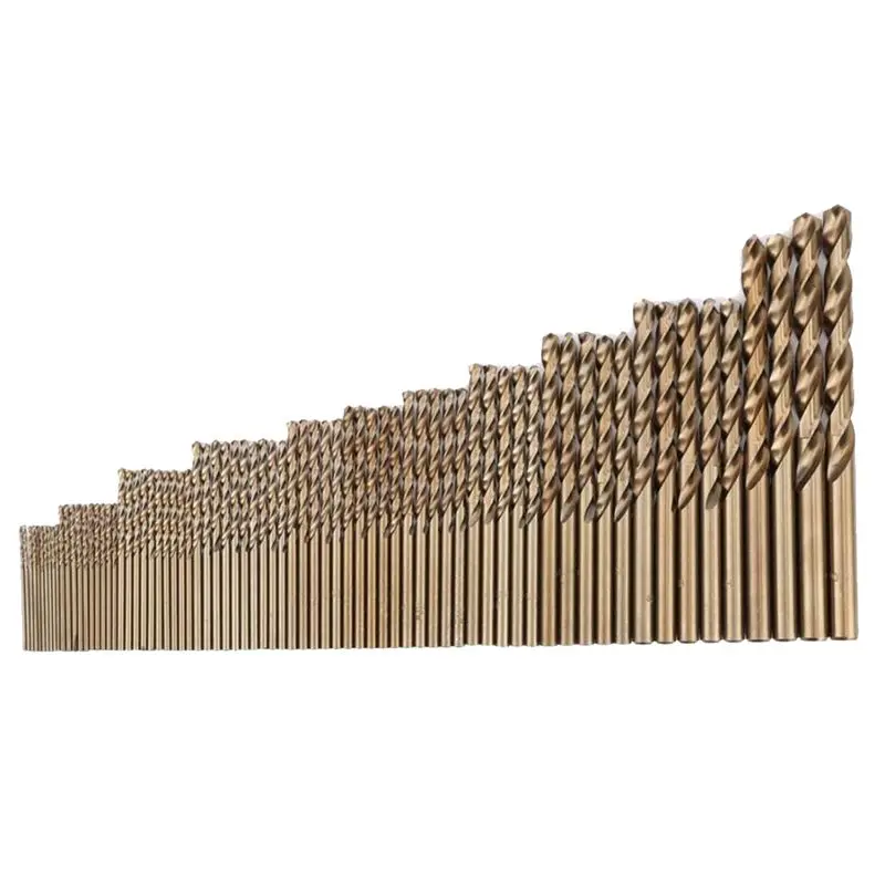 

ABHZ-74Pcs 40-133Mm Length Drill Bits Wood Metal Drilling High Speed Steel M35 Cobalt Twist Drill Bit Drill Bits
