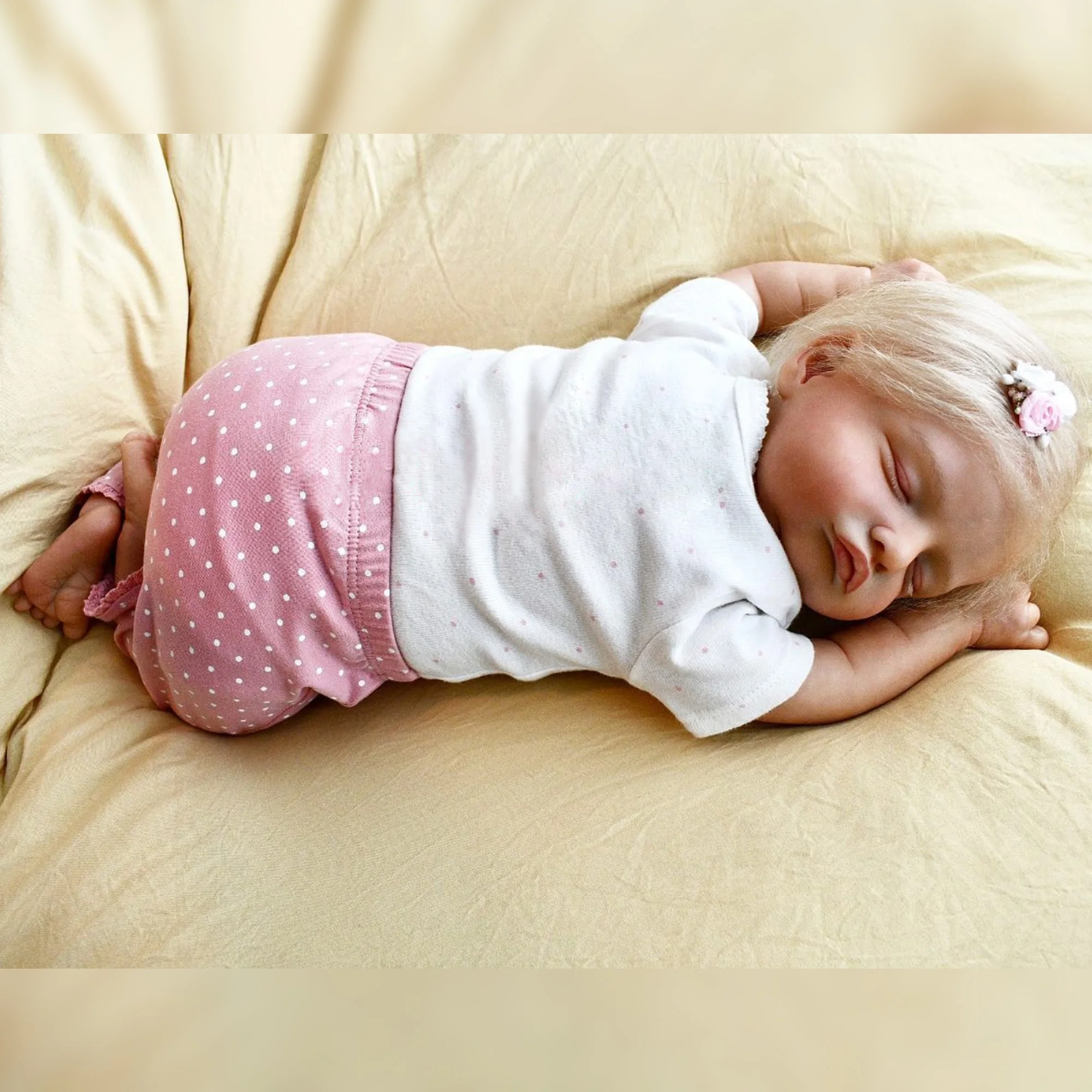 

18Inch Cuddly Rosalie Bebe Reborn Girl With Soft Touch Feeling Painted Handmade Newborn Baby Doll Lifelike Real muñecas reborn