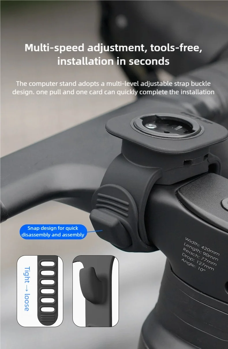 GUB 630 Silikon Fahrrad Computer Halterung Code Meter Halter Rennrad MTB Verlängerung Halterung Für Garmin Bryton WAHOO XOSS – Detail 4