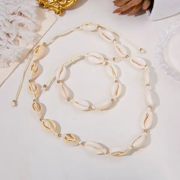 Boho Shell Rope Bracelet for Couples, Romantic Gift