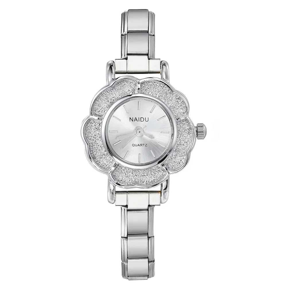 Women's Quartz Watches with Zirconia Flower Inlay Luxury Chic Design Stainless Steel Strap  Party Birthday Gift for Her​