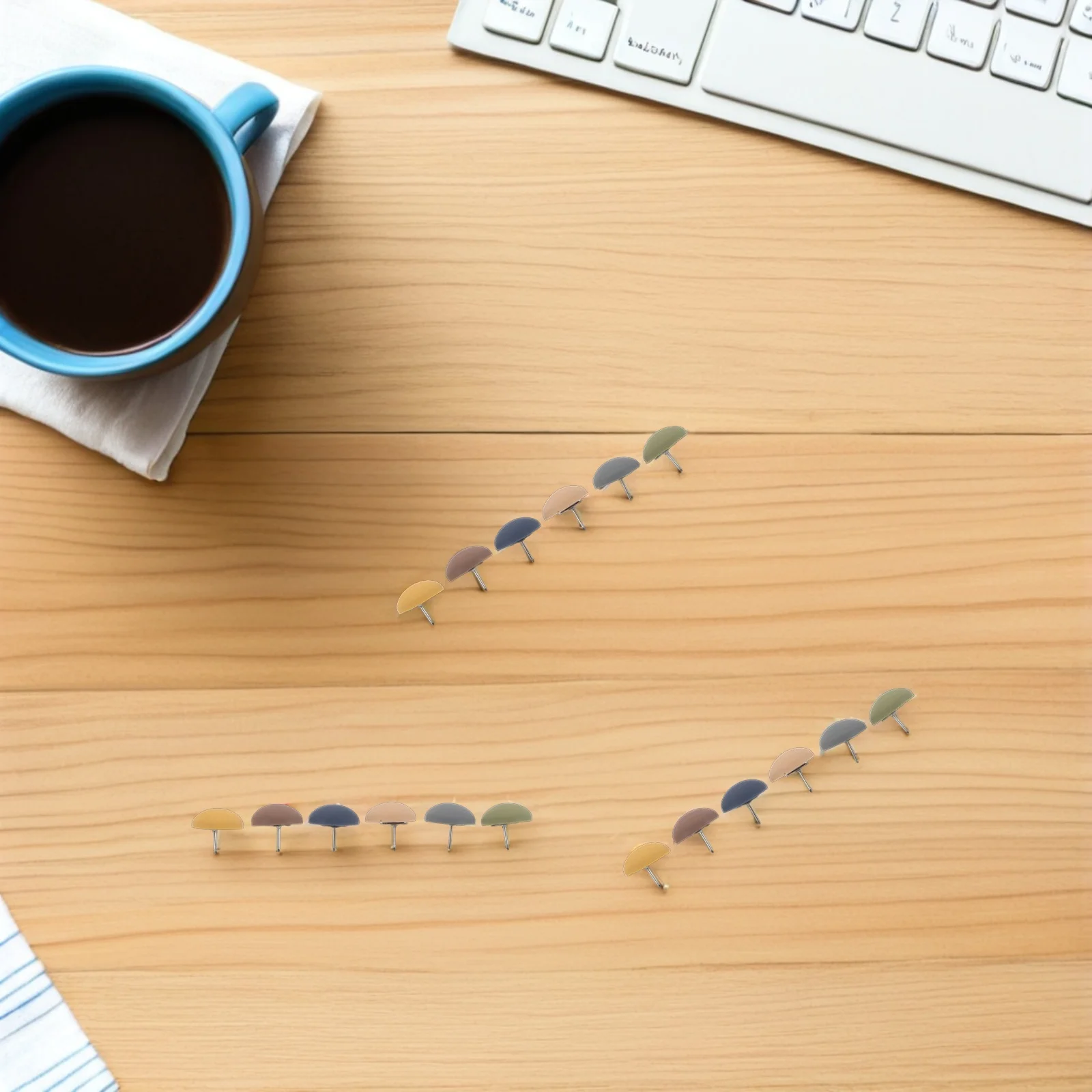 

30pcs Office Thumb Tacks Matte Metal Push Pins For Cork Board Bulletin Wall Picture Hanging Map Diy Decor Craft Fixing