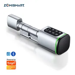 Zemismart Tuya BLE Smart Digital Lock DIY Cylinder Electronic Lock APP Key IC Card Password Unlock for Apartment Hotel Security