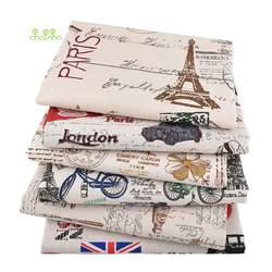 Chainho,Printed Cotton Linen Fabric,DIY Sewing Quilting Material,Patchwork Cloth For Sofa,Curtain,Cushion,Furniture Cover,CL01