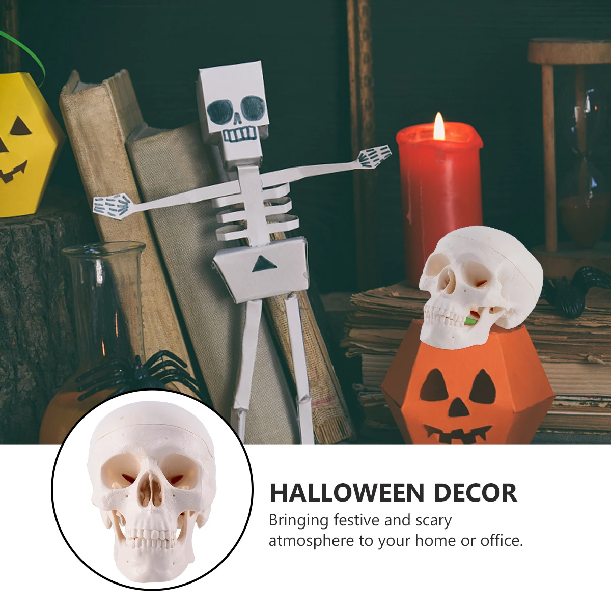 

Skull Decoration Horror Head Creative Scary Toys Halloween Props Ornament