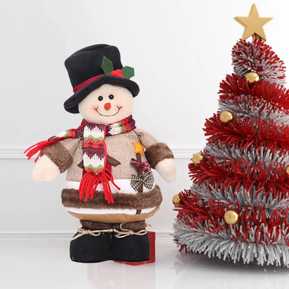 

Christmas Mini Snowman Ornament Adorable Table Decoration Holiday Gift Home Party Decor Kids Christmas Decorations Random Hat