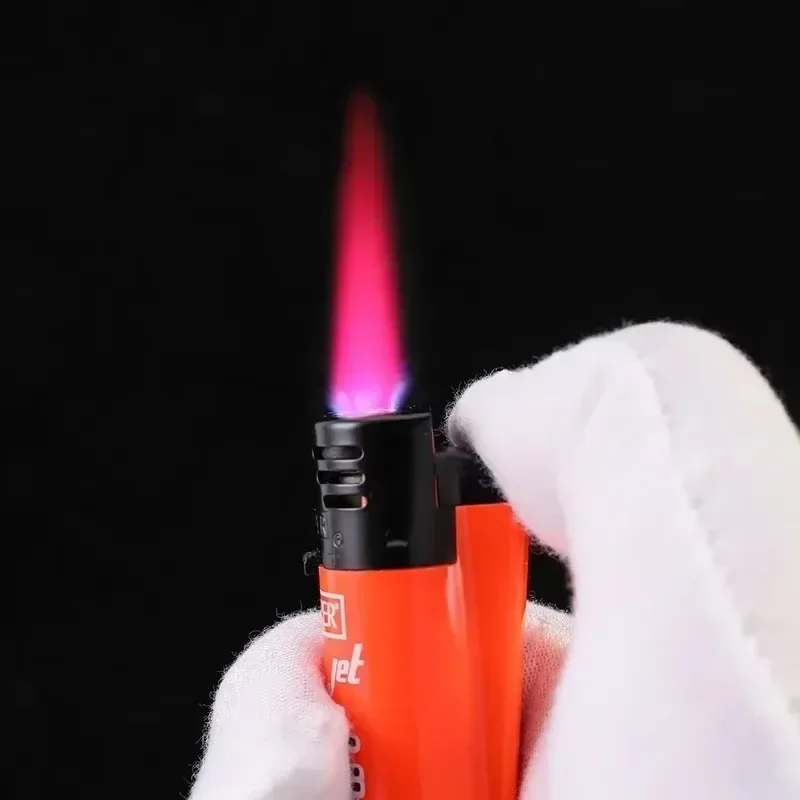 Spanish Clipper Durable Inflatable Windproof Lighter Pink Flame Jet Butane Torch Lighter Multi functional Igniter Men\'s Gifts