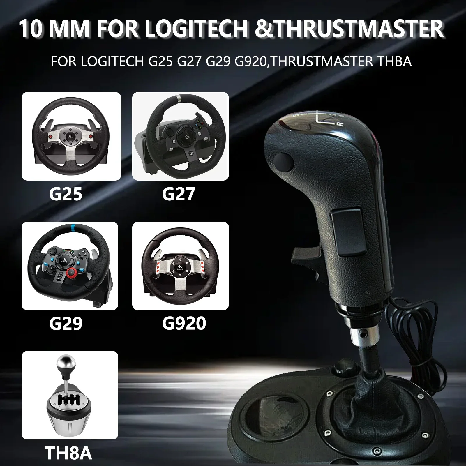 USB Simulator Jogo Gearshift Botão, High Low Gear Simulator Shifter, Logitech G923, G29, G27, G25, TH8A, ETS2, ATS, Euro Caminhão