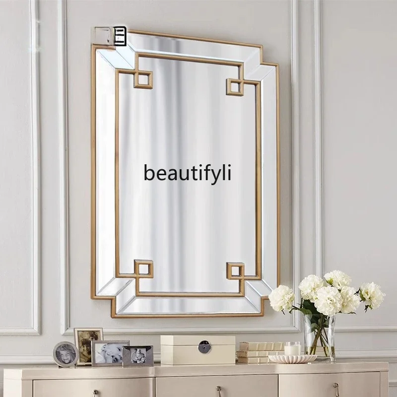 

K185 European makeup mirror bathroom bathroom mirror porch background wall decorative full-length mirror