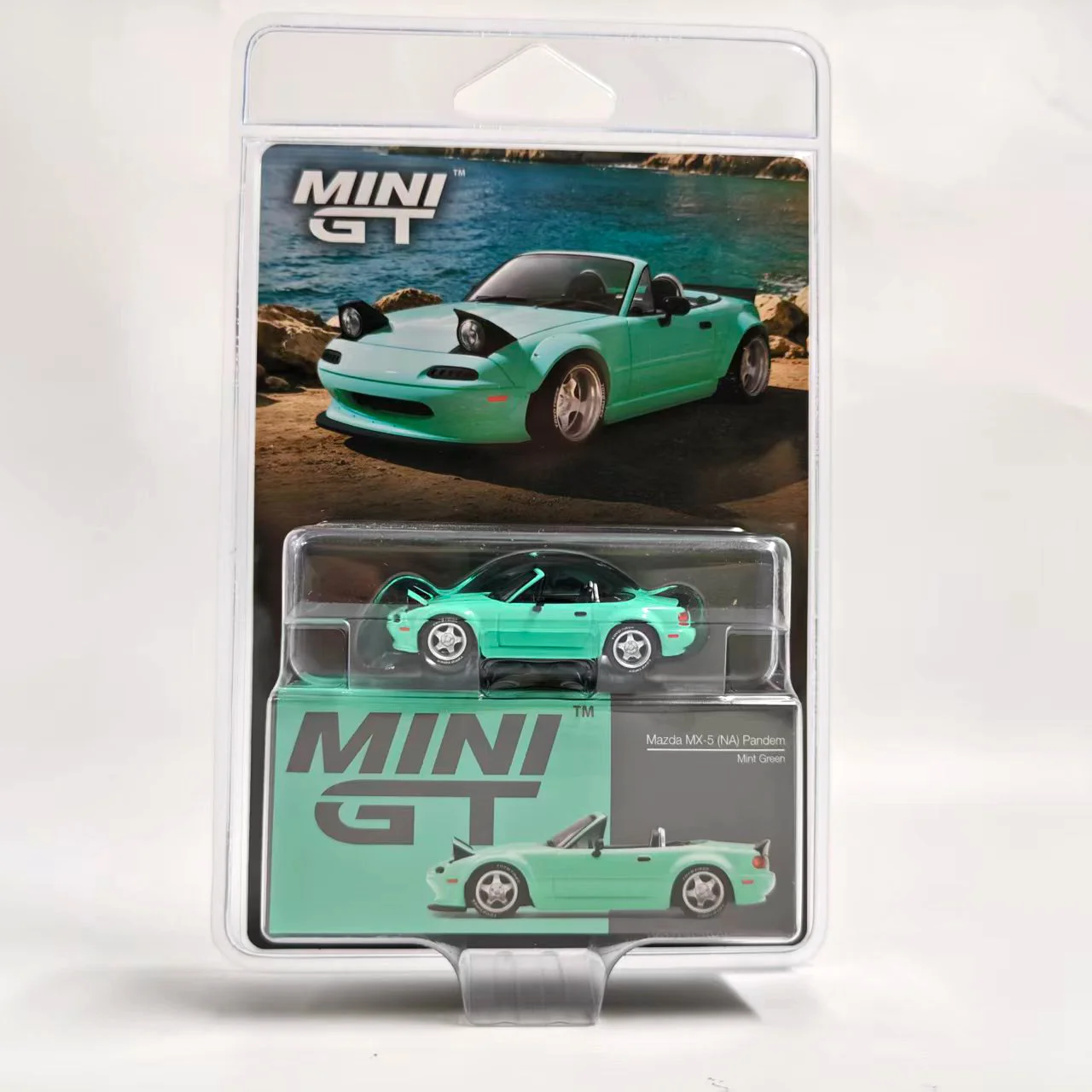 Diecast MINIGT 1:64 Scale Mazda MX-5 NA Rocket Rabbit Green Alloy Car Model