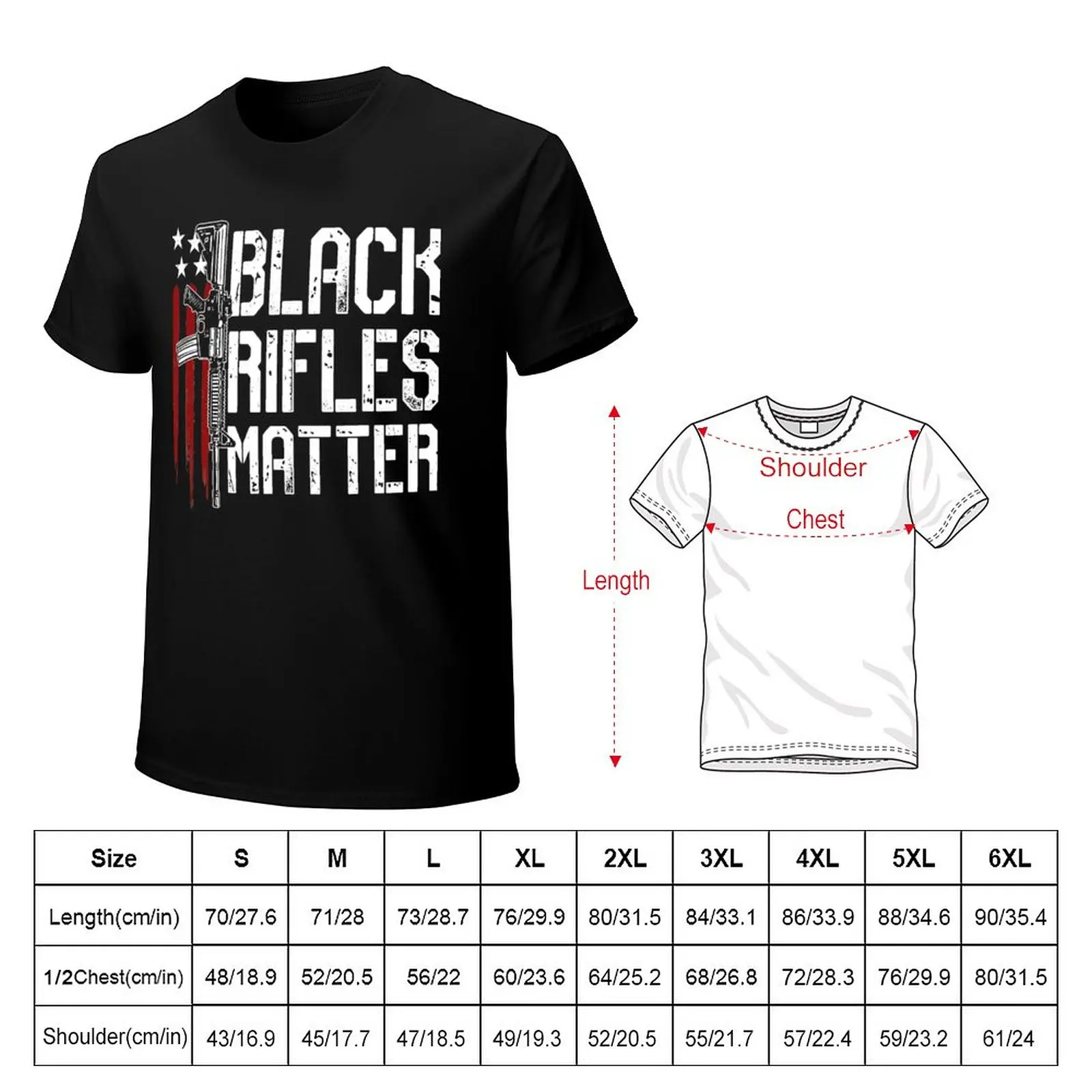 Black Rifles Matter Gun Lovers Black History Month T-Shirt graphics tees oversizeds mens t shirt