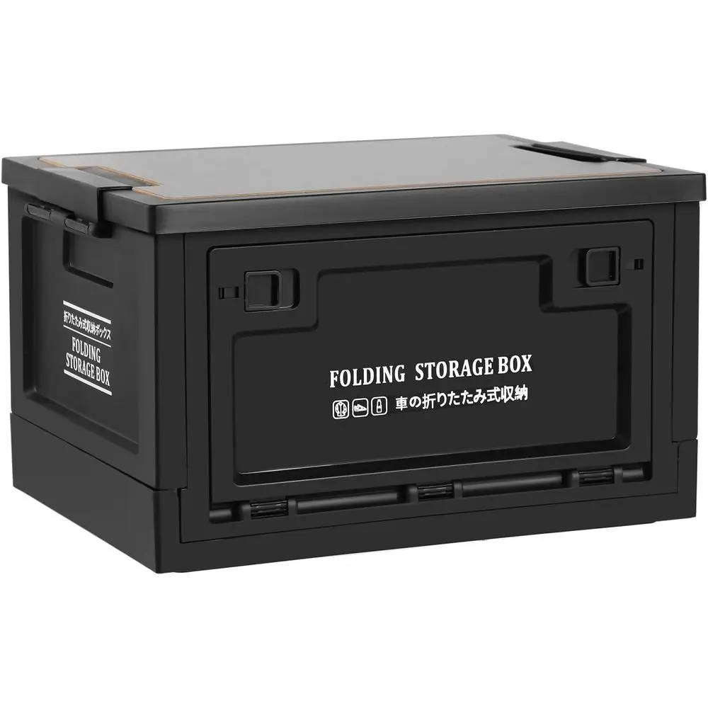 

Collapsible Storage Bins with Lids, Portable Stackable Storage Cases, Large Heavy Duty Utility Crates for Camping, Car, RV (Extr