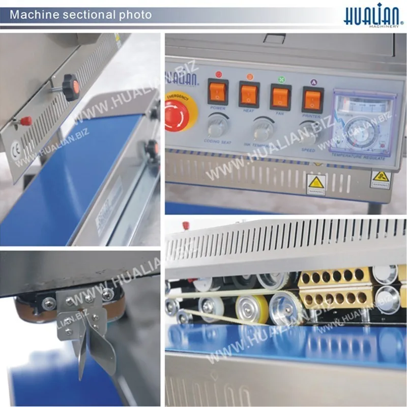 

2026FRBM-810II Hualian Ink Coder Printer Vertical Continuous Plastic Bag Heat Band Sealer Packing Sealing Machine