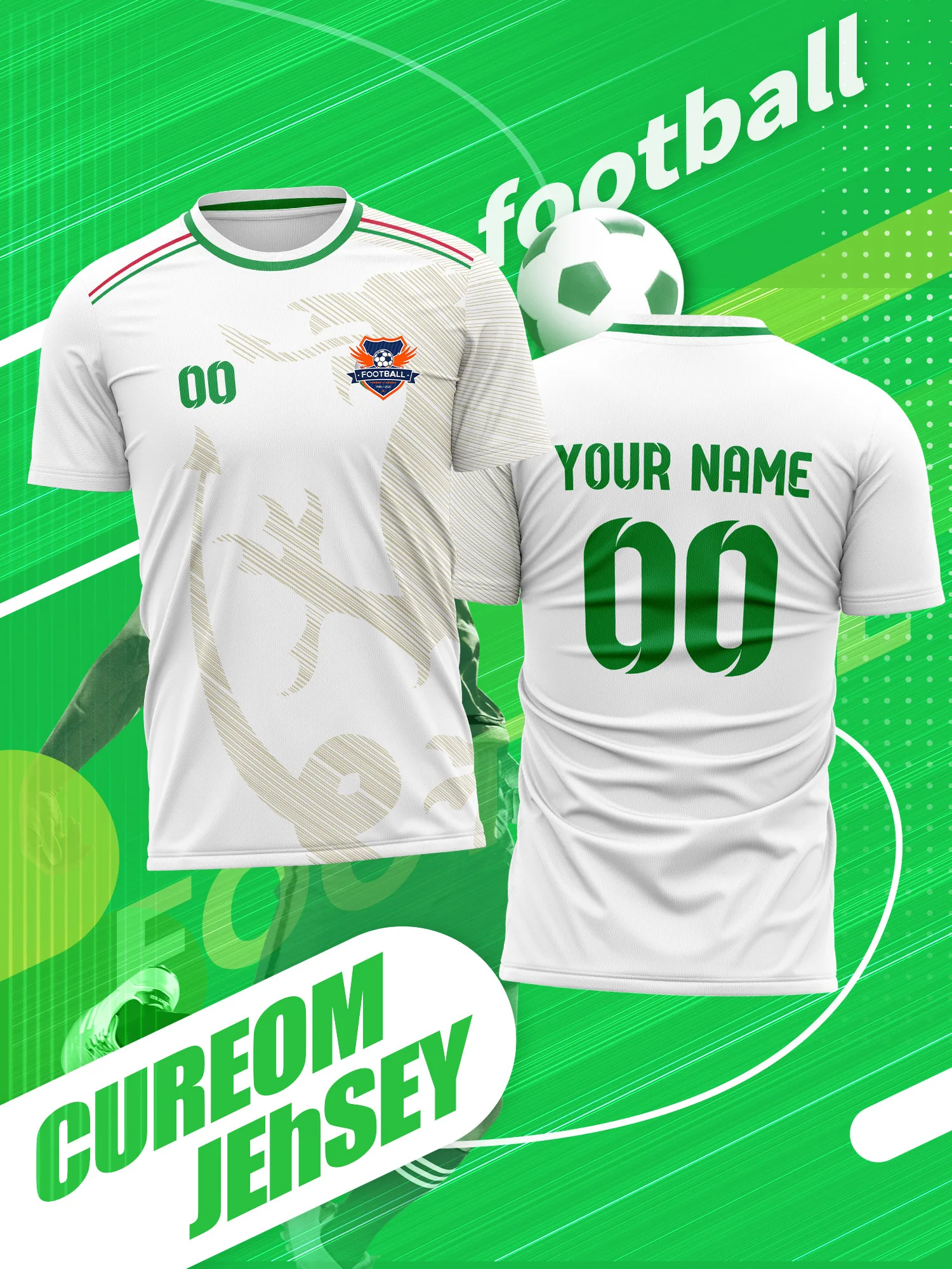 

Футболка с индивидуальным фото, именем и номером, в стиле городской моды, для повседневной носки, комплект для уличного образа