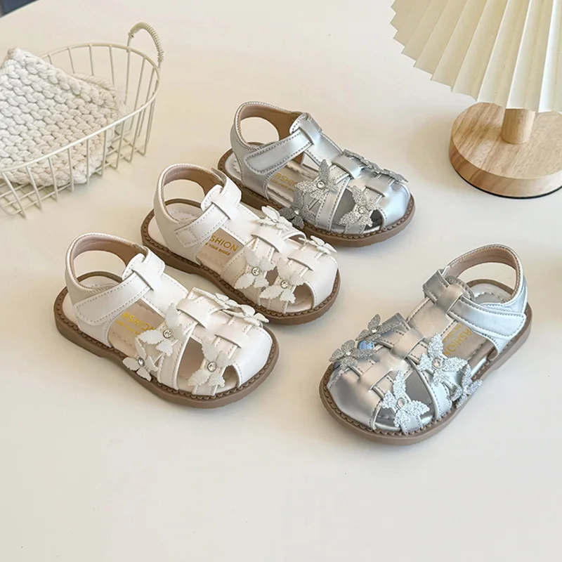 Fashion Children's Sandals Student Outdoor Casual Shoes Toddler Soft-soled Sandals Princess Party Dress Shoes Bird's Nest Shoes