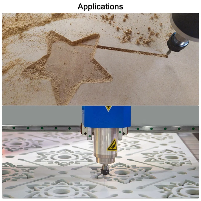 10 STKS Titanium Jas Carbide Frees Graveren Frees CNC Frezen Voor PCB Machine, 1/8 Inch Schacht