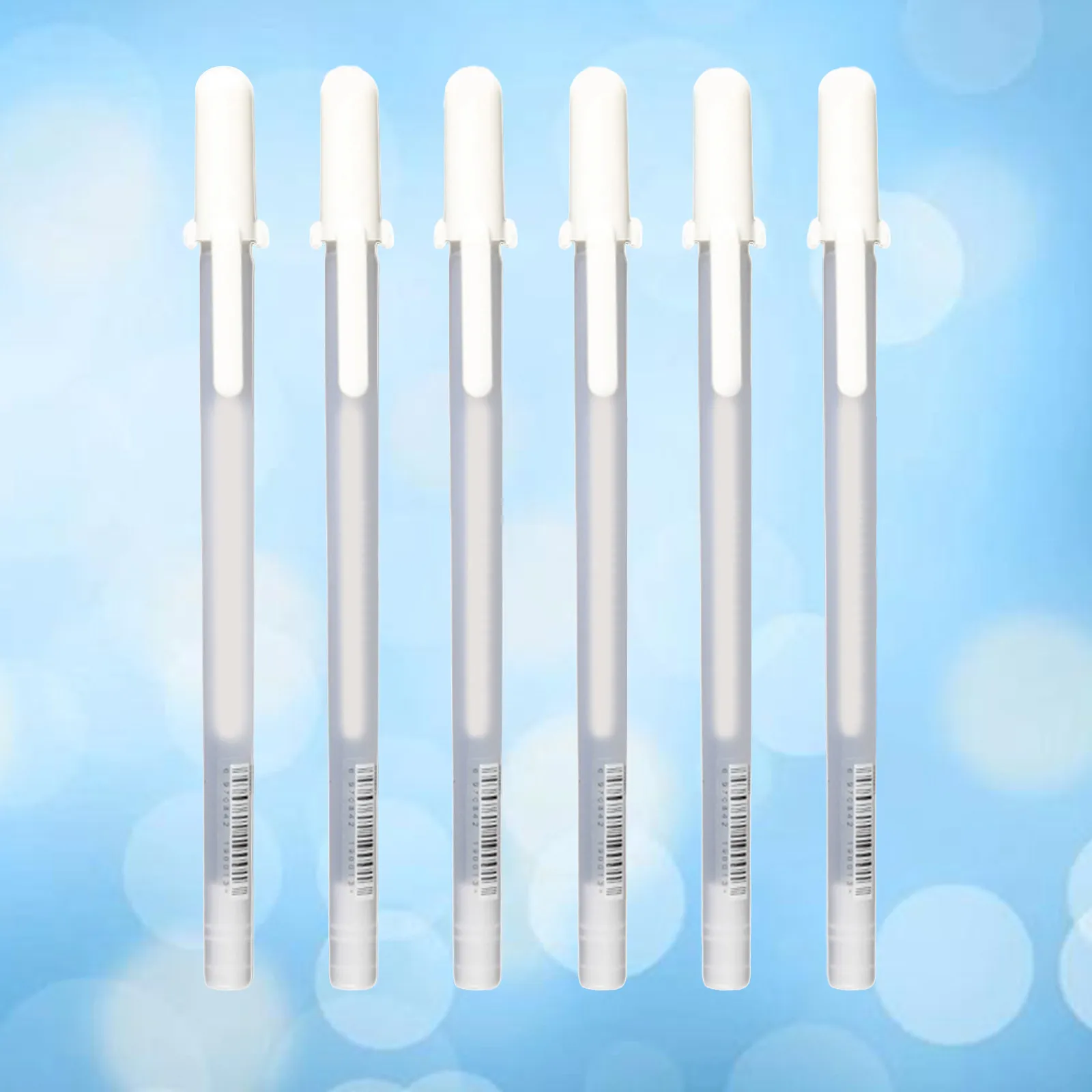 6Pcs White Oil Based Paint Markers Fine Drying Opaque Permanent Ink for Arts Crafts Industrial Labeling Home Office
