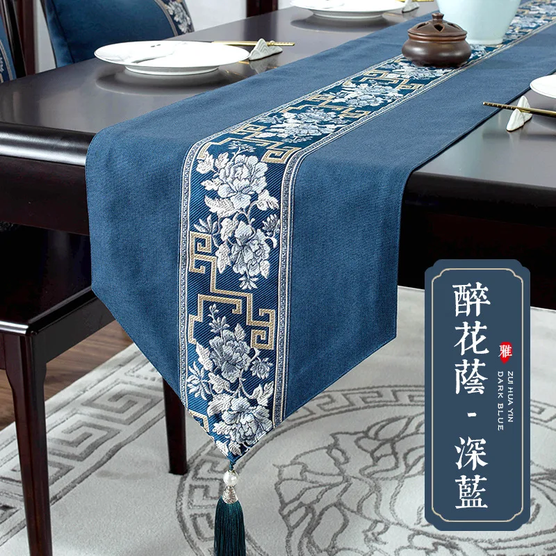 

Chinese Style Table Runner Luxury Fashion Vintage Tassels Household Versatile Tablecloths Wedding Decoration Party Decor