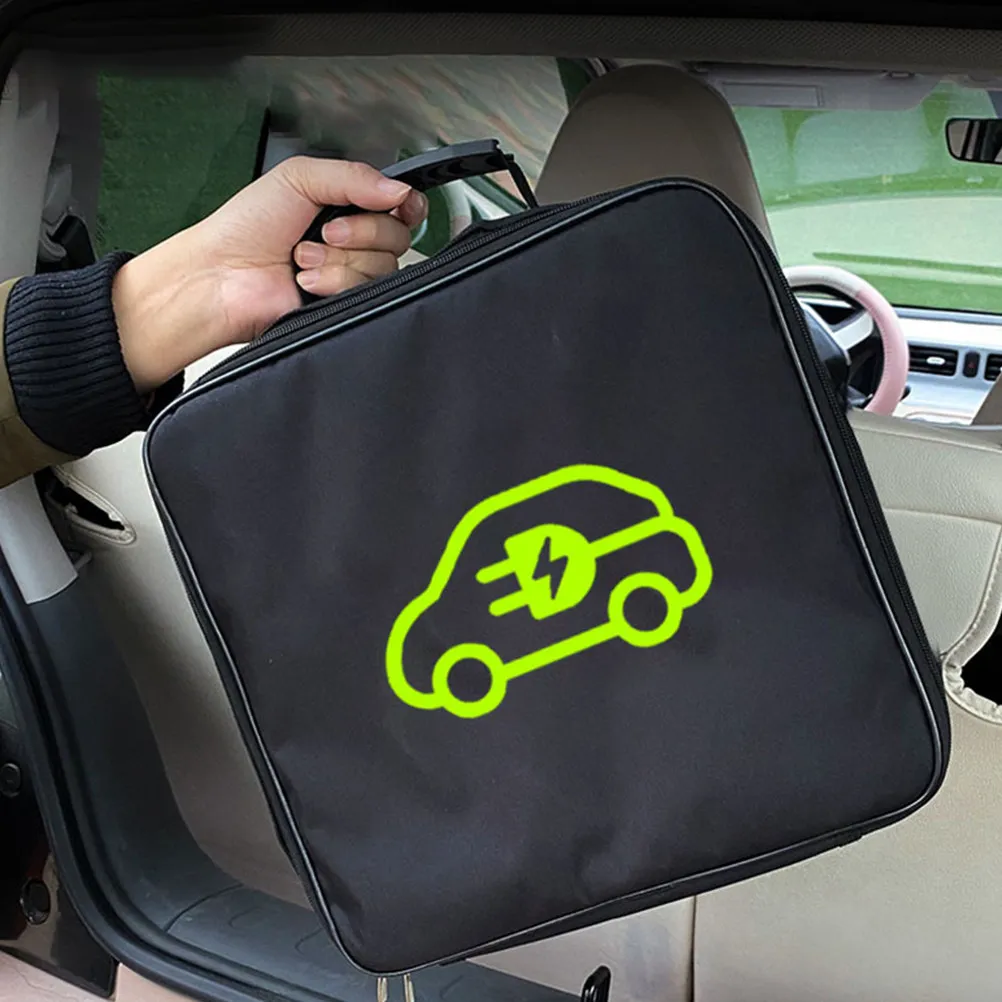 Ev Cable Bag Portable Charging Cable Storage Organizer for Ev Chargers Extension Cords Grounding Devices Adapters Car Boot