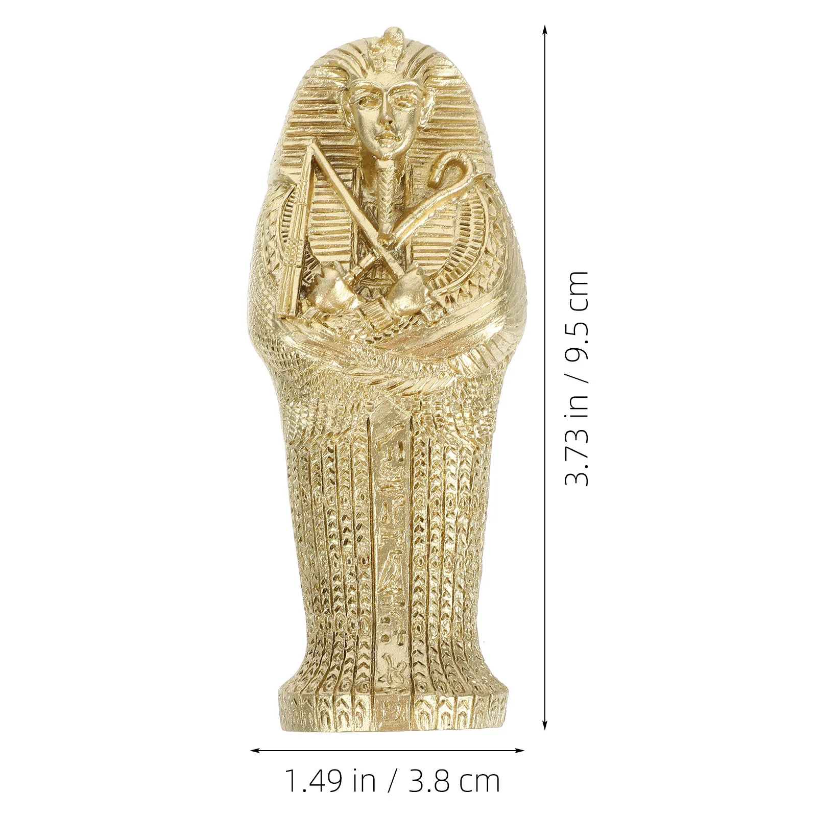 Egyptian Pharaoh Resin Sculpture Coffin Historical Deco Style Desktop Ornament Home Office Egyptian Decoration