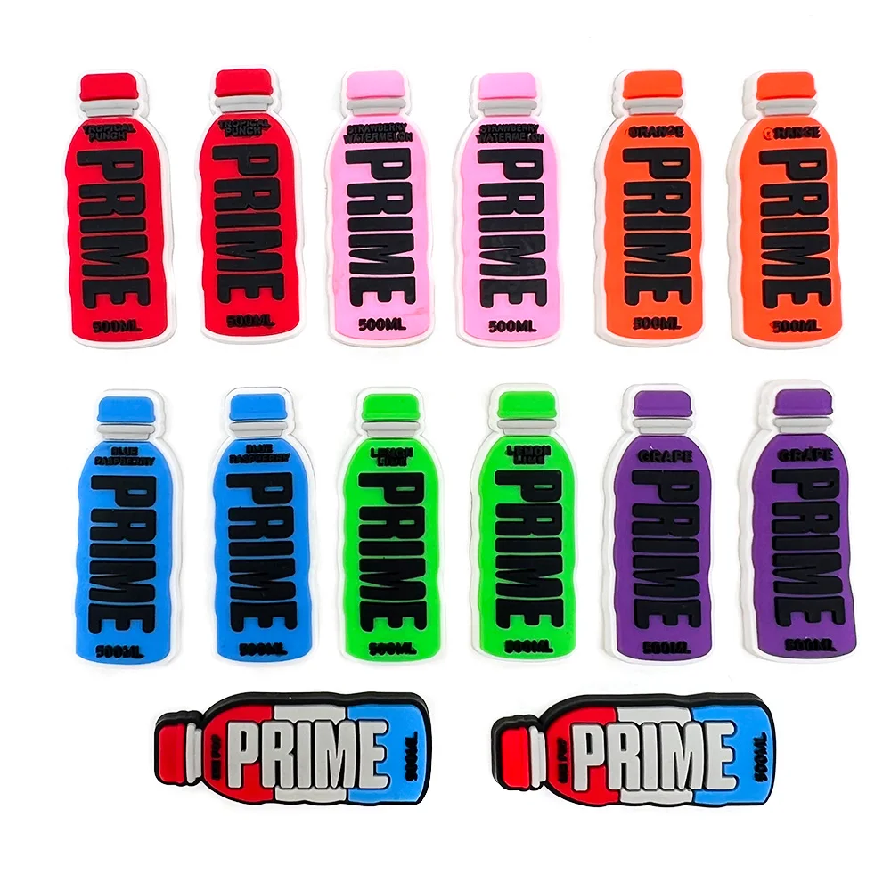 16 Set Cartoon Bottle Shoe Charms Ocean Accessories Buckle Fit Wristbands Shoe Charms Decoration Christmas Gifts