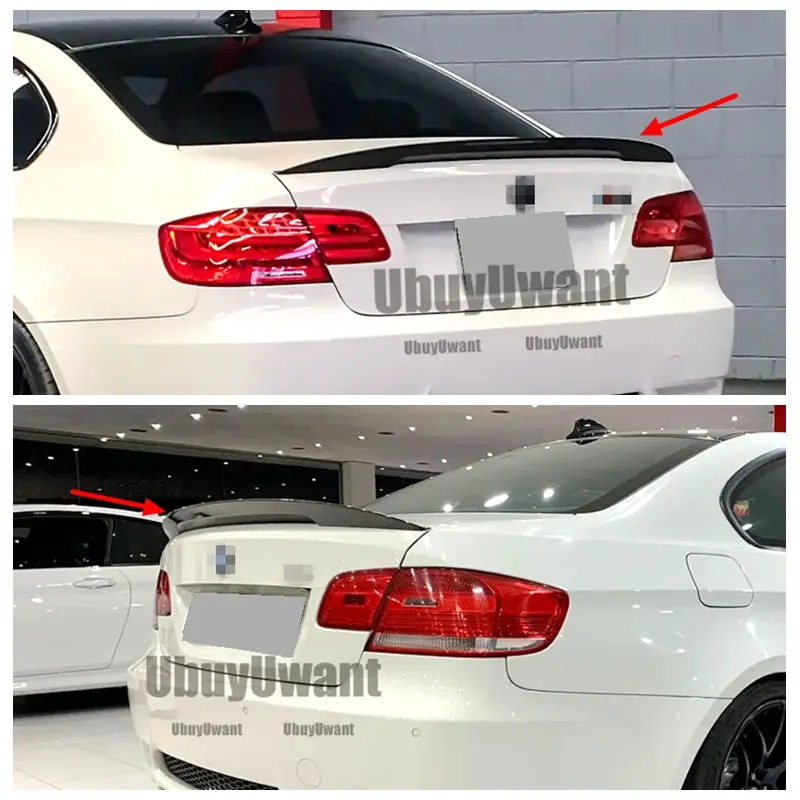 

for BMW 3 Series E92 & M3 2-Door Coupe Rear Spoiler Lip Wings Trunk Tail 2006-2013 320i 330i MP Style ABS Carbon Fiber Ducktail