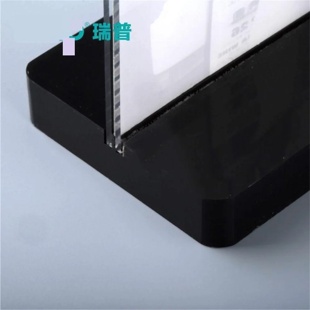 Crystal Acrylic T-shape Desk Sign Holder Card Display Stand Table Menu Service Label Drink Brand Conference Meeting
