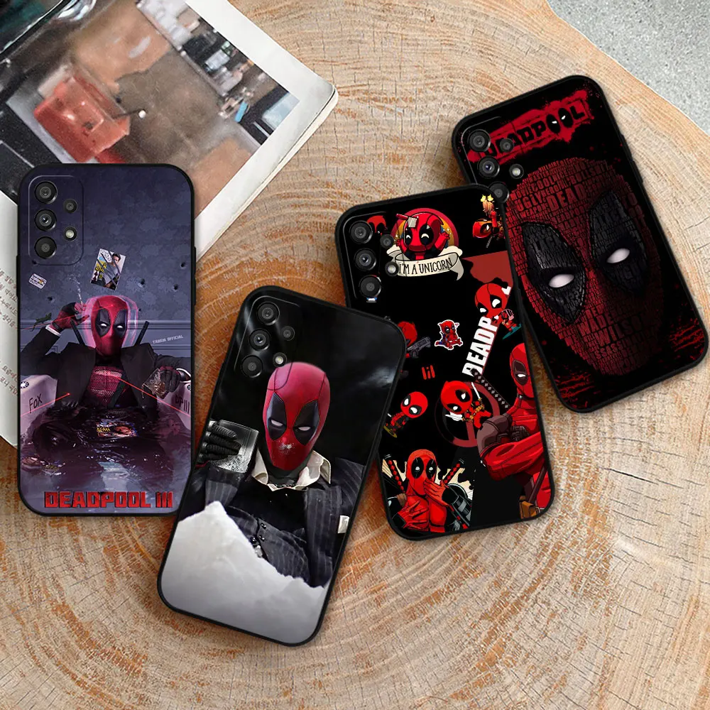 Marvel Funny Deadpool Phone Case For Samsung Galaxy A52 A54 A53 A55 A51 A50 A72 A71 A73 A90 A80 A42 A35 A34 A33 A32 A31 5G Cover