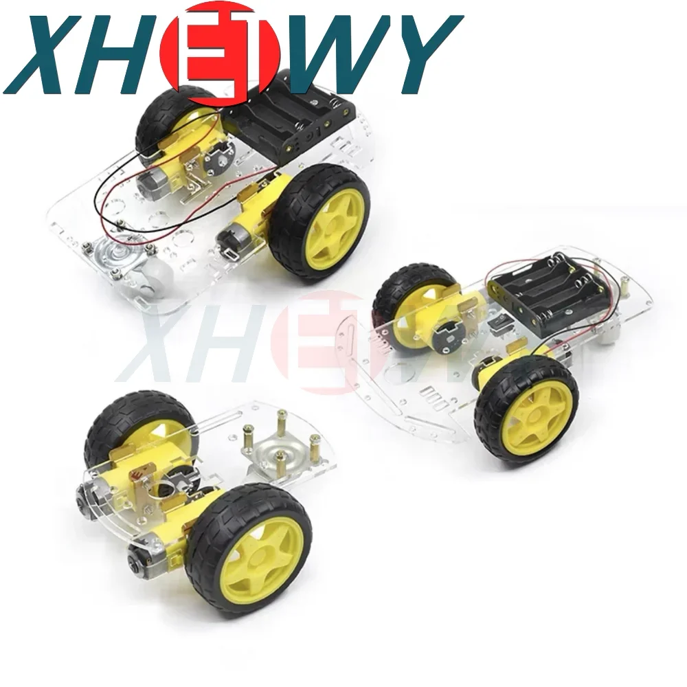 DIY intelligent car chassis/tracking car/robot/speed measurement/battery box delivery 2/4WD car