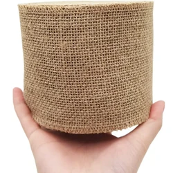 Natural Burlap Fabric Roll 25/30/40/50/60/80/100/120/150mm Jute Ribbon for Gift Wrapping Craft Projects Wedding Home Decor