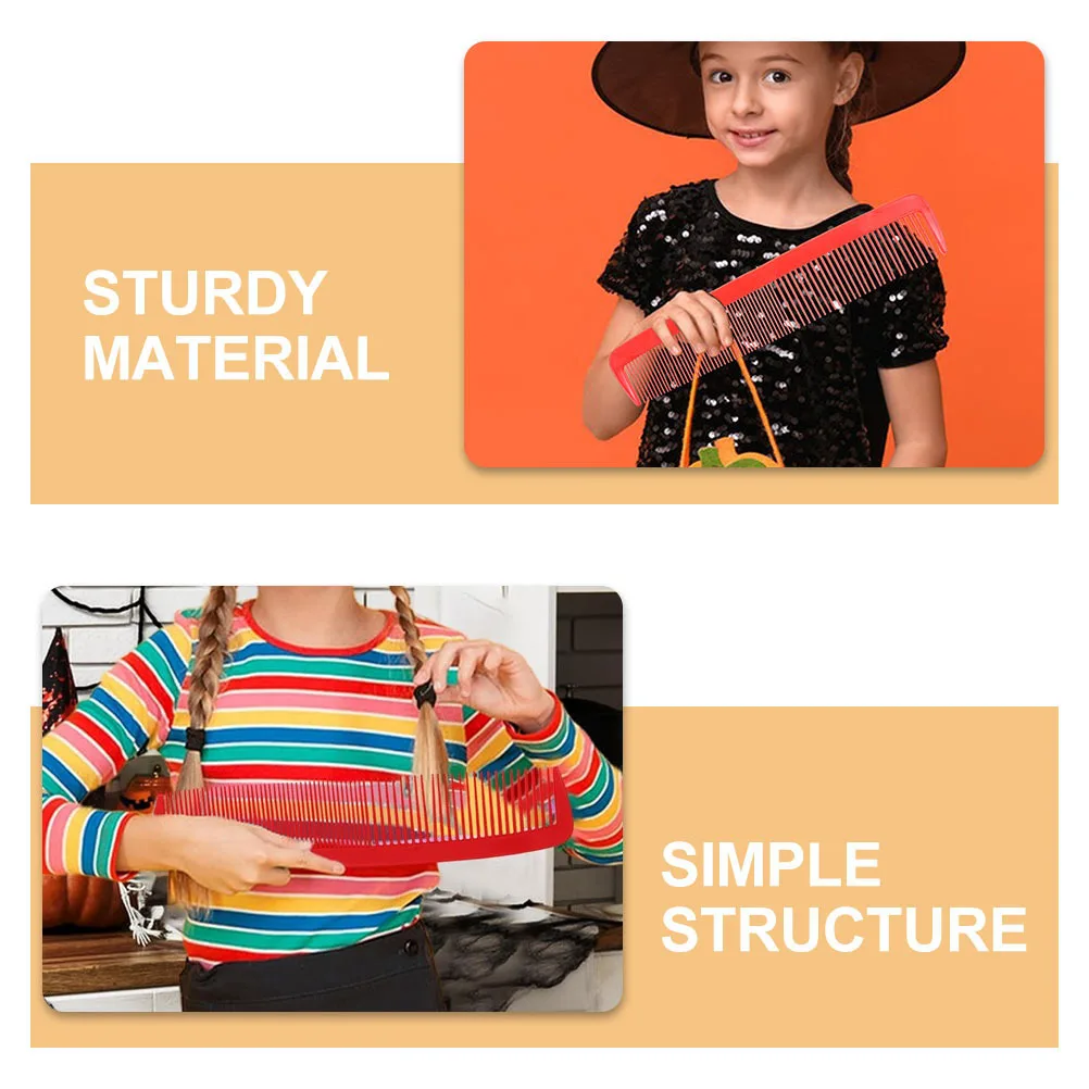 Énorme peigne de Clown géant à dents larges, accessoire pour mascarade d'halloween, Cosplay, Durable, Unique, cadeau de fête, peigne énorme pour Halloween