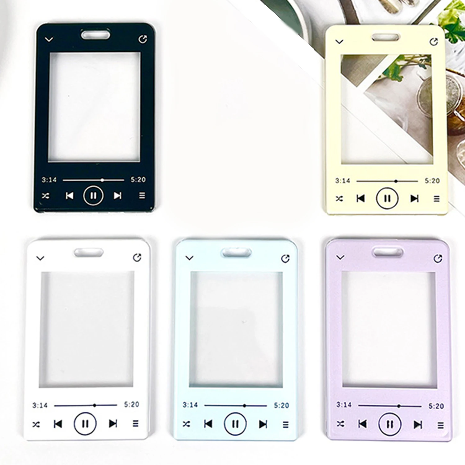 Photocard Frame Music Player Printed Card Display Photo Holder Photo Protection Card Sleeve Candy Color Card Holder Decoration