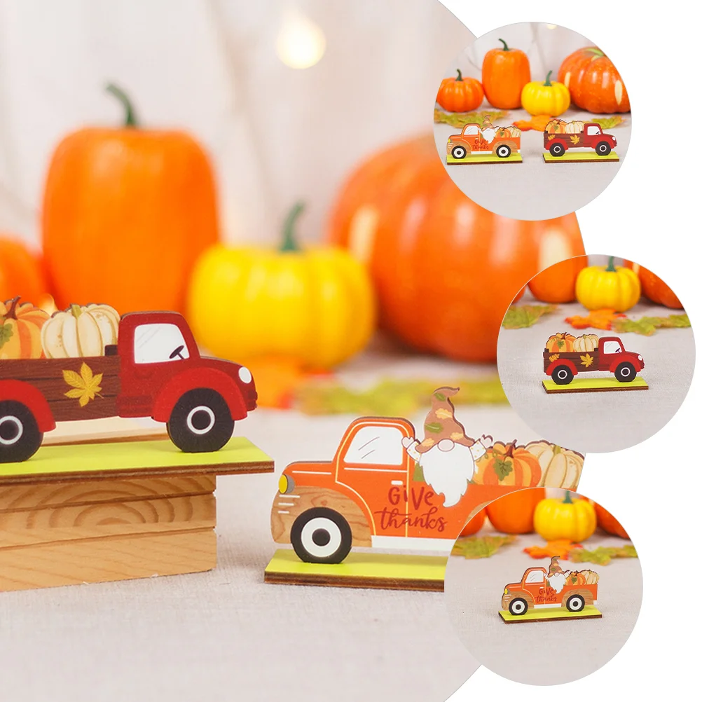 2 pezzi bomboniere per feste di ringraziamento decorazioni per auto emblemi per la casa decorazioni per il desktop autunnali cartello in legno di zucca decorazione autunnale il regalo