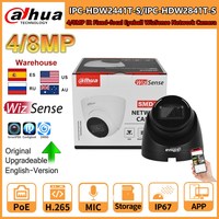 Dahua 8MP IP Camera IR PoE 4K IPC-HDW2841T-S 4MP IPC-HDW2441T-S Build-in Mic SD Card Slot Vehicle Human Detection WizSense IP67