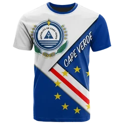 Fashion New Cape Verde Flag Graphic 3D Print T-shirt Cape Verde Emblem Men’s Sports Tops National Day Gifts Personalized Tee