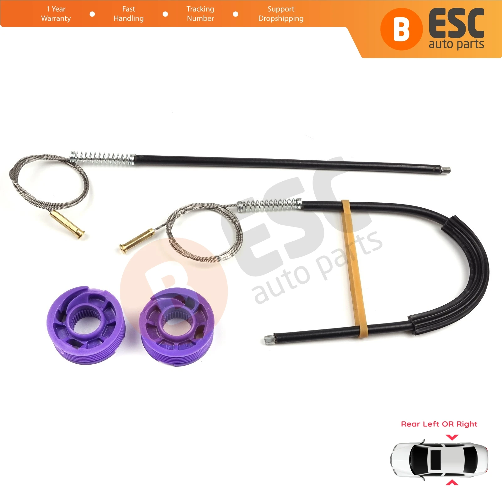 

EWR5039 Electric Window Regulator Repair Kit Rear Left or Right for Audi A3 S3 MK3 8V 2012-2021 4/5 Door 8V4839461 8V4839462