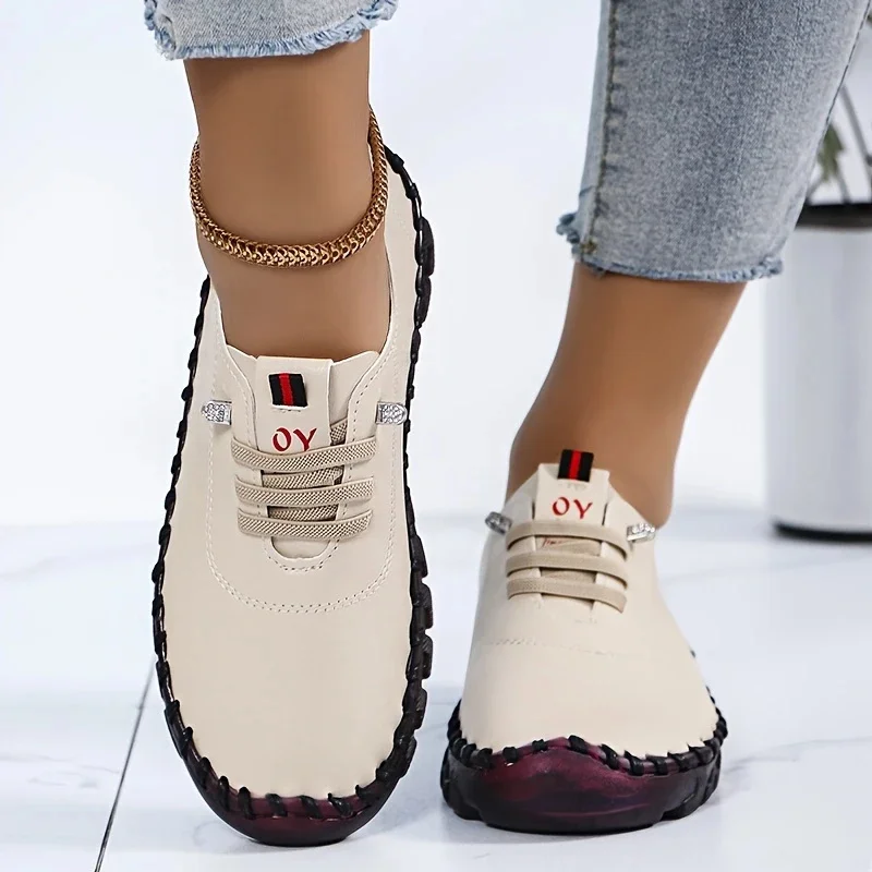 Image of Designer-Damen-Turnschuhe, Sommer 2022, neue römische Turnschuhe mit weichen Sohlen, atmungsaktiv, Retro-Nähte, Muffin-Boden, Übergröße, Damenschuhe