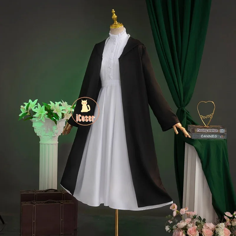 Frieren Fern Cosplay Costume Wig Anime Frieren Beyond Journey's End Dress Jacket Uniform Headwear Halloween Party Women Cosplay