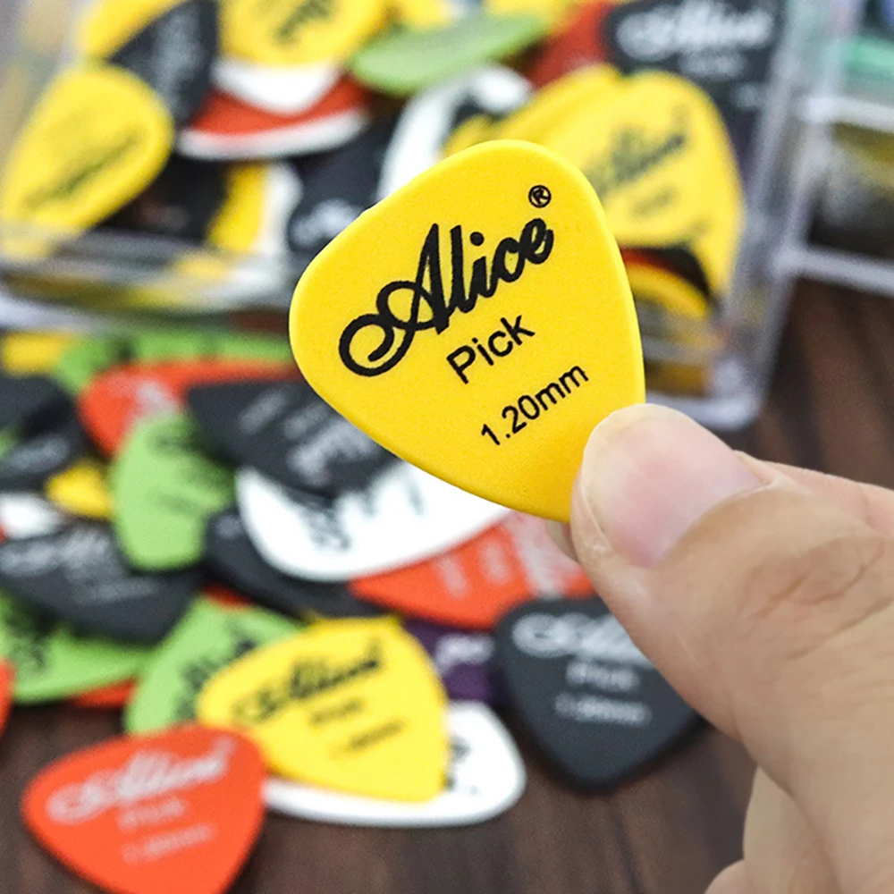 50 قطع الغيتار يختار سمك 0.58/0.71/0.81/0.96/1.2/1.5 مللي متر ABS قسط للجيتار الكهربائي الصوتي باس القيثارة Plectrums