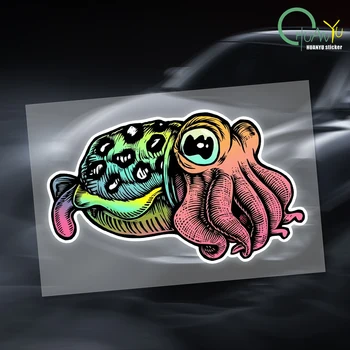 Zelfklevende sticker CUTTLEFISH autosticker waterdichte autodecors op bumper achterruit laptop