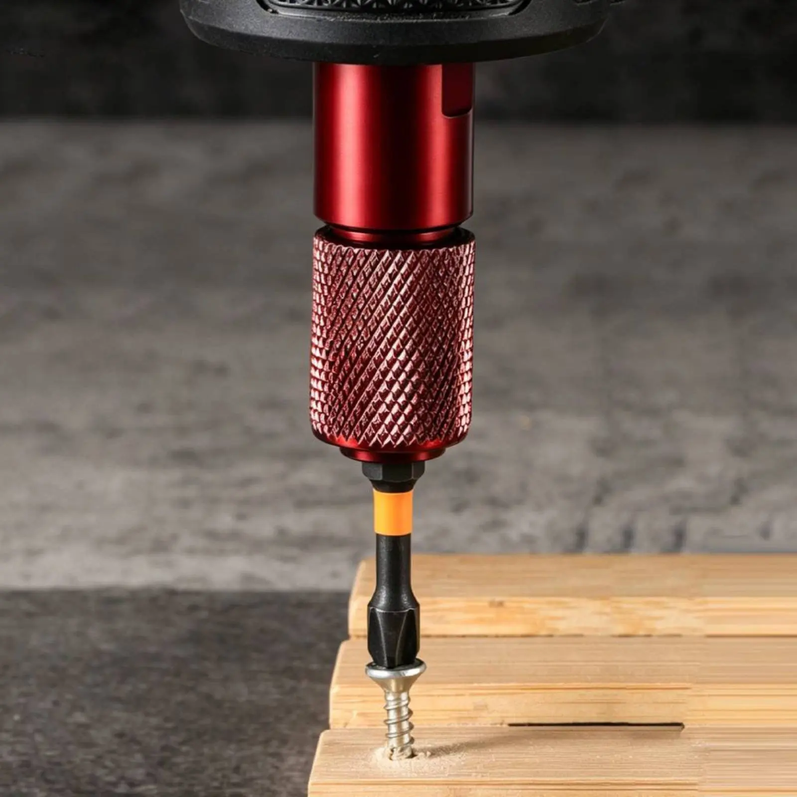 

Quick-Release Drill Adapter Knurled Grip Self-Locking Drill Adapter Self Locking Bit Extension Metal Power Tool Part Red