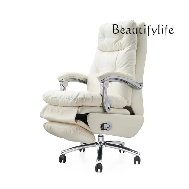 

Electric boss chair reclining leather nap study computer chair comfortable sedentary business office chair