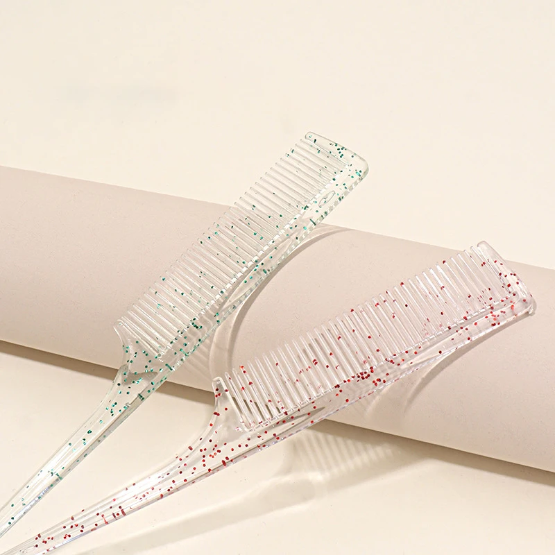 Kristallklarer Glänzender Maus-Schwanz-Kamm, Geeignet zum Kämmen und Glätten der Haare für Haaraccessoires – Detail 4
