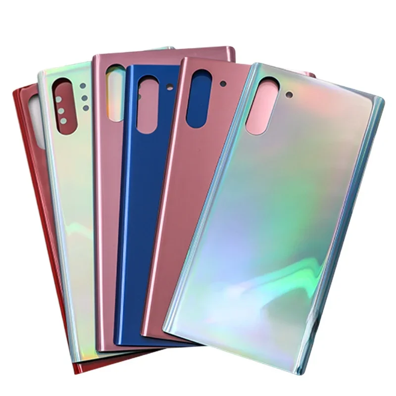 For Samsung Galaxy Note10 Note 10 Plus N970F N975F Battery Back Cover 3D Glass Panel Rear Door Housing Case Camera Lens Adhesive